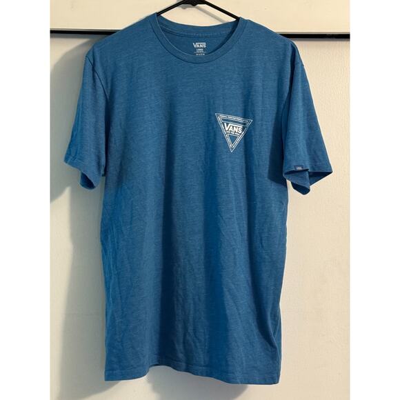 Vans Off The Wall - Men's Shirt - Triangle logo front & back, Blue, Size L - Picture 1 of 8